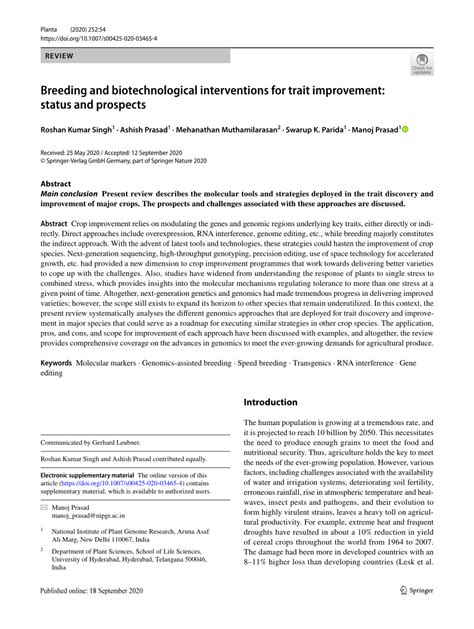 Breeding and biotechnological interventions for trait improvement ... - muktibox.com