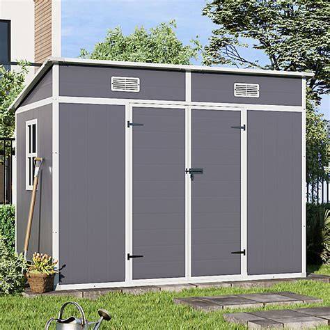Breeins 8.8x4.7ft Waterproof Outdoor Metal Shed Garden Storage Shed ... - raincitystudios.com