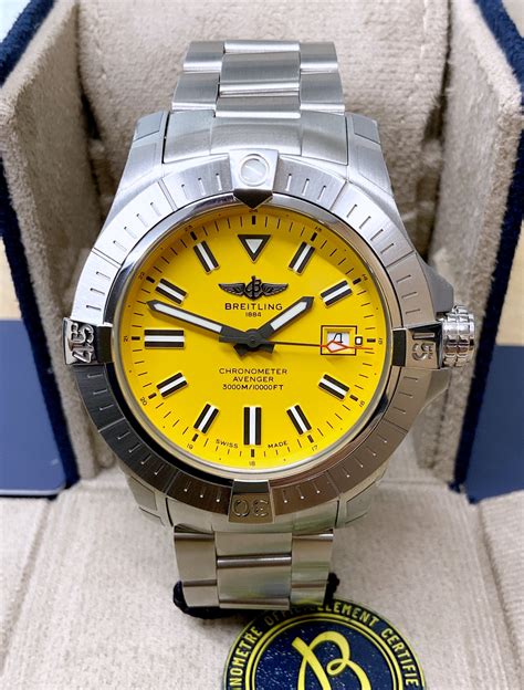 BREITLING Avenger 2 Seawolf A17319 Automatic Yellow …