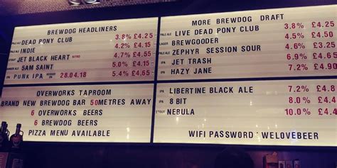 BREW DOG TAP, Ellon - Menu, Prices & Restaurant …