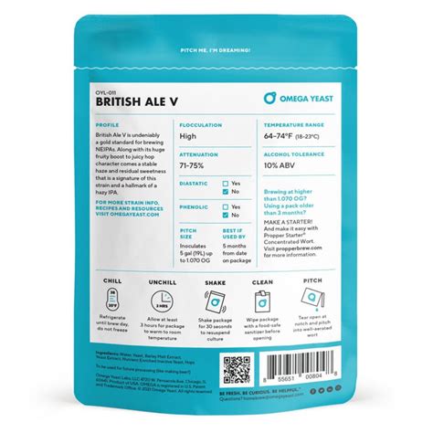 BRITISH ALE V from Omega Yeast - beermaverick.com