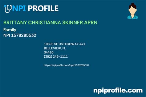 BRITTANY CHRISTIANNA SKINNER APRN NPI 1578285532