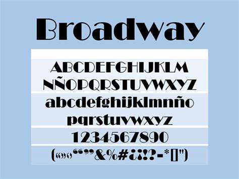Broadway Font Family - 1001 Fonts - muktibox.com