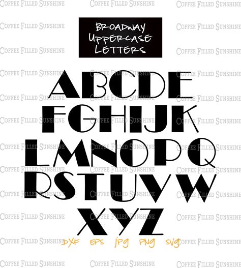 BROADWAY MONOGRAM LETTERS Broadway Font Theatre Alphabet Etsy