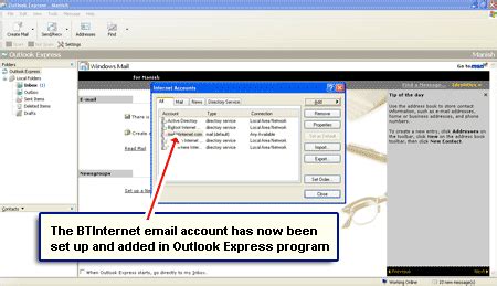 BTInternet on Outlook Express - get emails on your computer