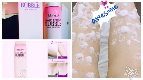 BUBBLE SPRAY HAIR REMOVAL Hair Enemy Bubble - YouTube