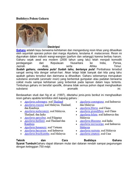 Budidaya dan Pembentukan Gaharu | PDF - Scribd - raincitystudios.com