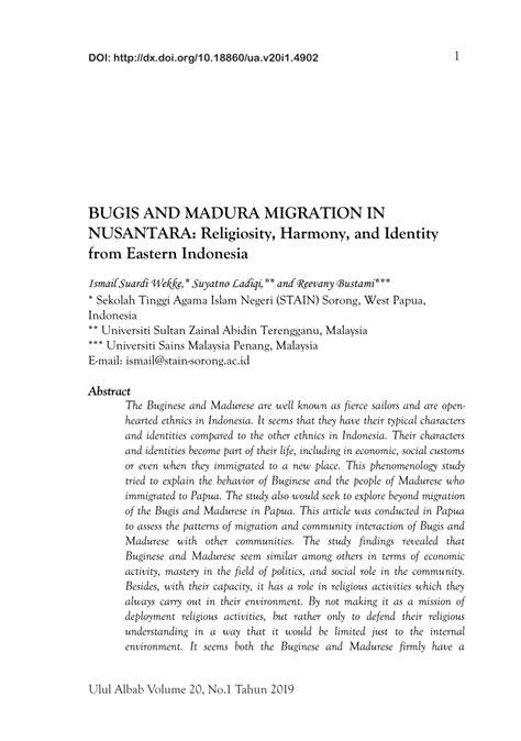 BUGIS AND MADURA MIGRATION IN - UIN Malang - wintechmobiles.com