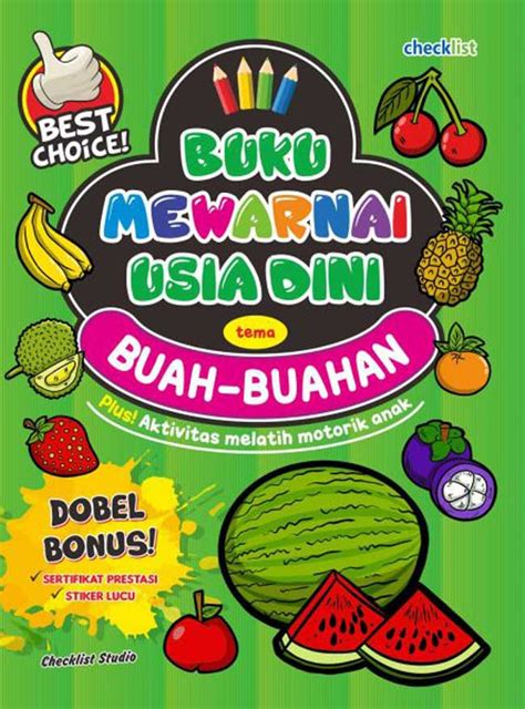 Buku mewarnai buah - buahan untuk TK/paud - Shop - wintechmobiles.com