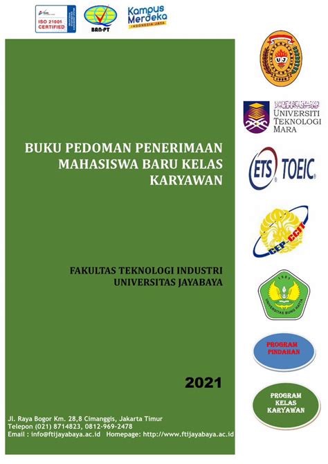 BUKU PEDOMAN PENERIMAAN MAHASISWA BARU KELAS …