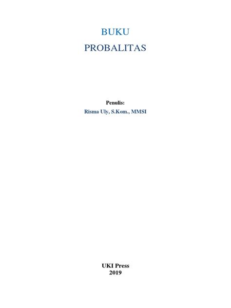 BUKU PROBALITAS - Universitas Kristen Indonesia - wintechmobiles.com