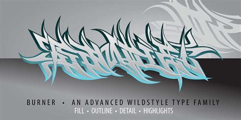 Burner Font Family - Graffiti Fonts - muktibox.com