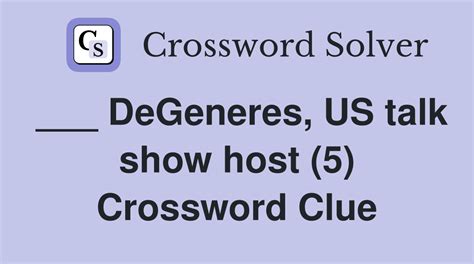 BURSTYN AND DEGENERES - 6 Letters - Crossword Solver …