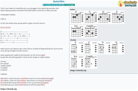 BUTTERFLIES TAB by Lucy Spraggan @ Ultimate-Guitar.Com