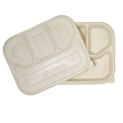 Buy 4 Compartment Cornstarch Meal Tray | Biodegradable Food … - raincitystudios.com