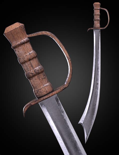 BW Pirate Swords For Genesis 8 and Genesis 8.1 Characters