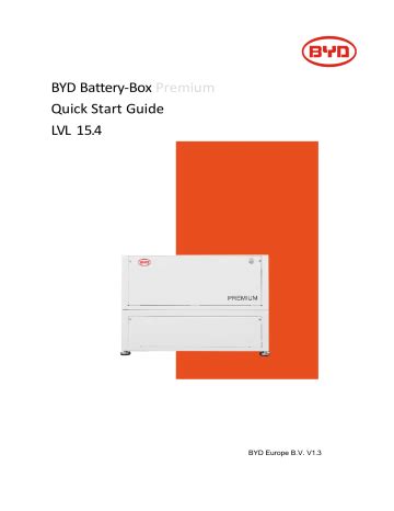 BYD HVS 10.2 Battery-Box Premium Benutzerhandbuch