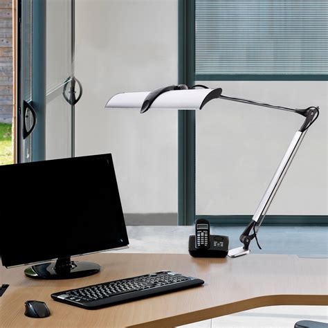 BZBRLZ LED Desk Lamp, Metal Swing Arm Lamp, Eye-Caring …