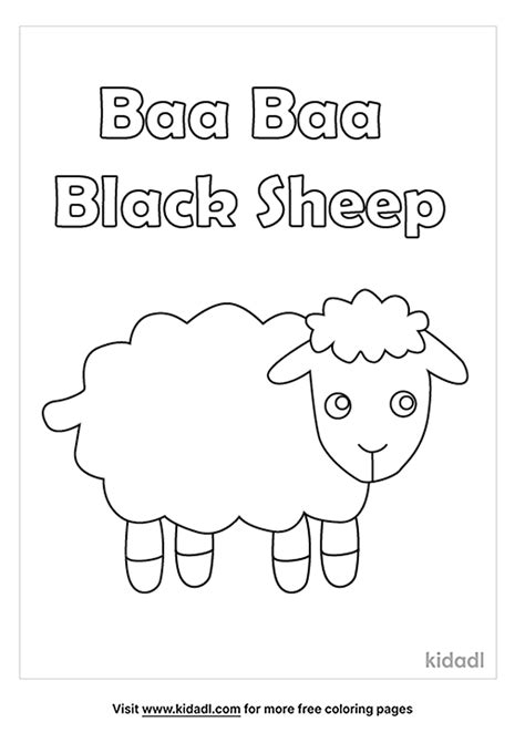 Baa Baa Black Sheep Coloring Sheet Teaching Resources TpT