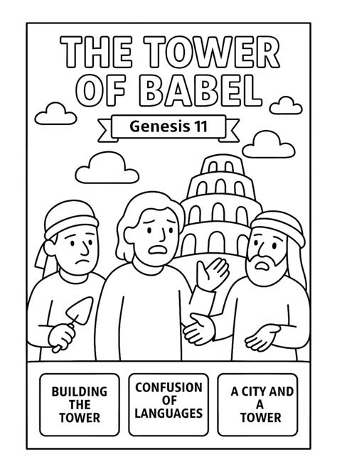 Babel Tower Coloring Page