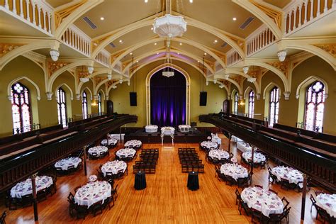Babeville - Babeville, originally a church, is a multi-purpose facility located in the heart of Buffalo’s Theater District. It took 10+ years and millions of dollars to revamp it into a wedding venue that both art lovers and music enthusiasts praise alike.