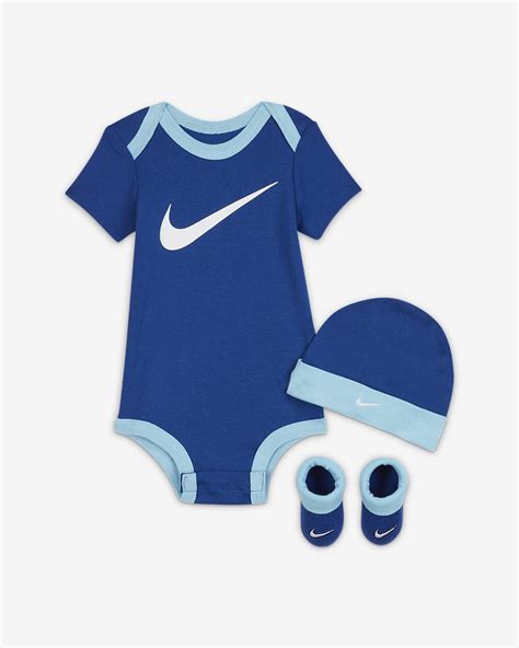 Baby (0-6M) Bodysuit, Hat and Booties Box Set - Nike