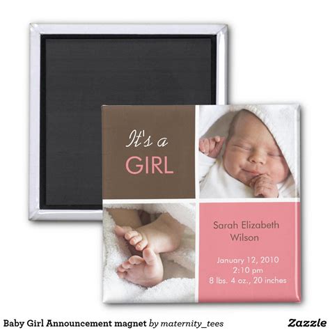 Baby Announcement Magnets Zazzle