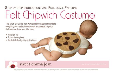 Baby Chipwich Costume - PDF Pattern - Pinterest