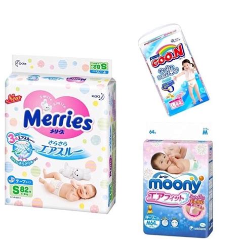 Baby Diapers- Buy Merries, Moony and Goon Diapers Online