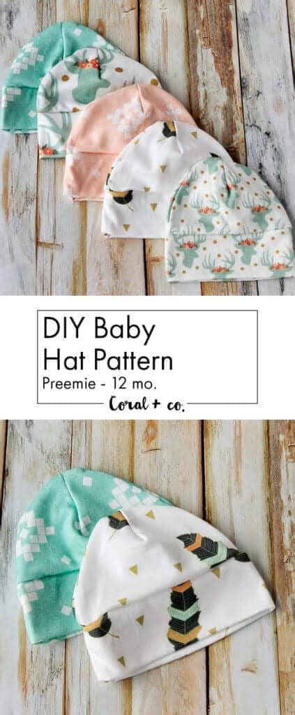 Baby Hat Sewing Pattern and Tutorial Easy DIY Baby Knit Hat Pattern