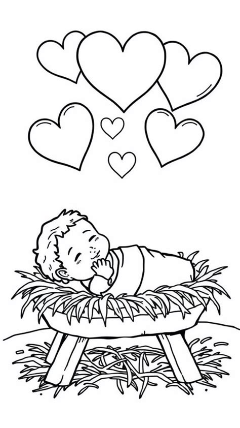 Baby Jesus Coloring Shee