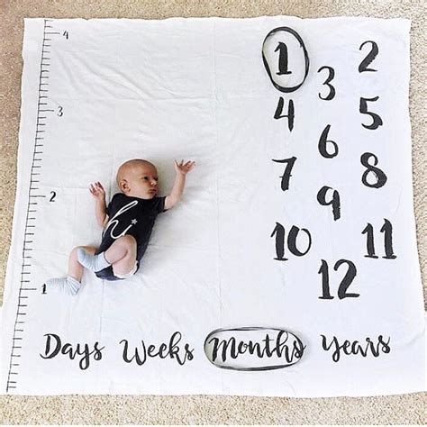 Baby Milestone Blanket Template