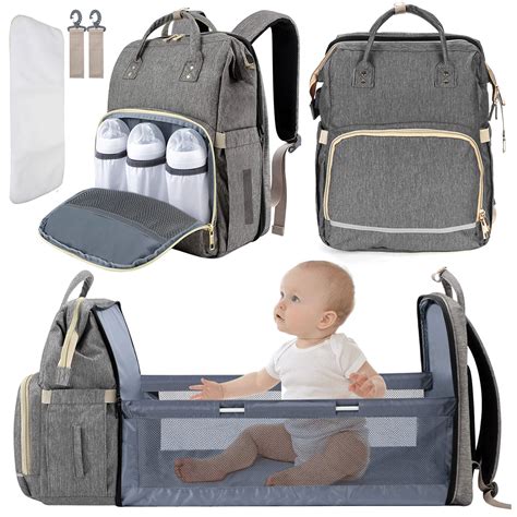 Baby Portable Bed Diaper Bag Backpack Bassinet with Stroller …