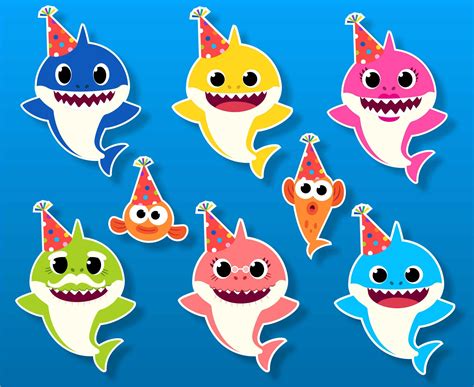 Baby Shark Clipart - Etsy