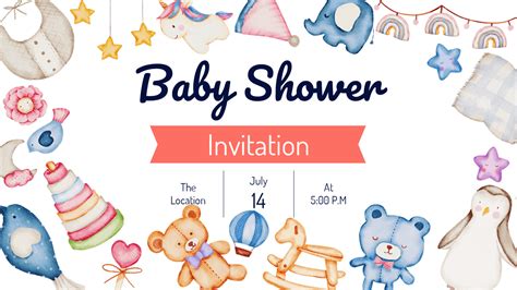 Baby Shower Powerpoint Templates Baby shower invitations, Free baby