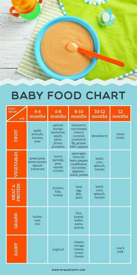 Baby Solid Food Chart