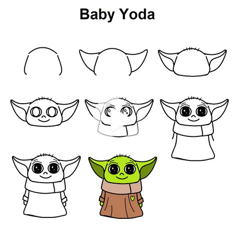 Baby Yoda Drawing Easy