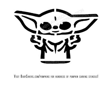 Baby Yoda Stencil Printable