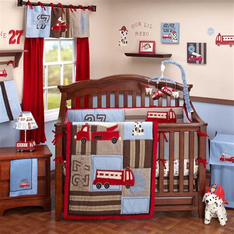 th?q=Baby bedding fire truck vintage