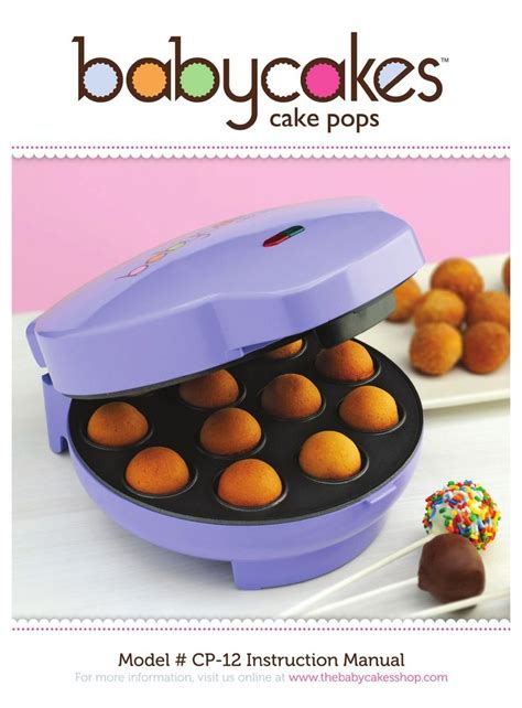 Baby cakes cake pop maker manual. - Science fiction handbook by lyon sprague de camp.