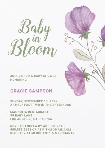 Baby in bloom Baby Shower Invitation Zazzle