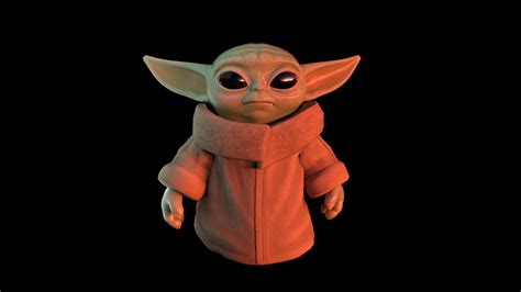 Baby yoda rig.  Every Day new 3D Models from all over the World.  High...