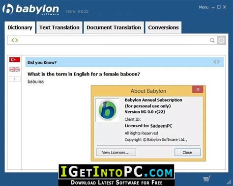 Babylon Pro NG 11.0.1.2 Key Full Crack