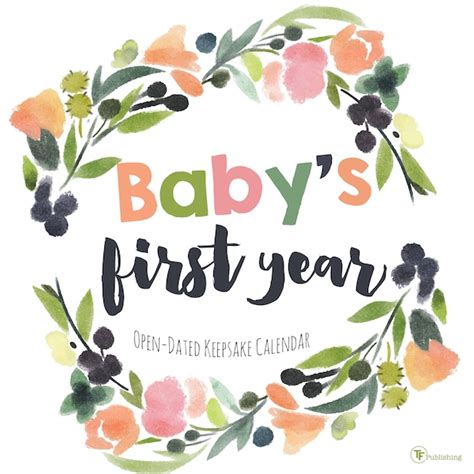 Read Online Babys First Year Undated Floral Memory Wall Calendar By Not A Book