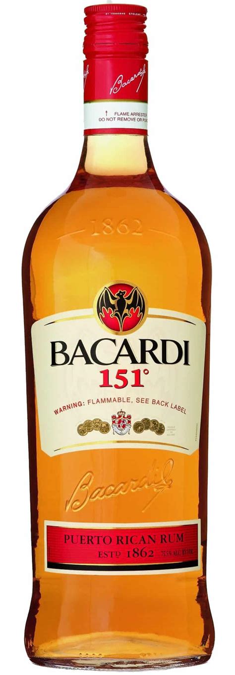 Bacardi 151 liquor. The Dark and Stormy! Each of its 3 ingredients has lots of personality: the rich, earthy dark rum, with vanilla and brown sugar notes. Add to that spicy ginger beer, fruity and filled with effervescent bubbles. Top it off with a squeeze of tangy lime. Ingredients: Dark rum, ginger beer, lime. 