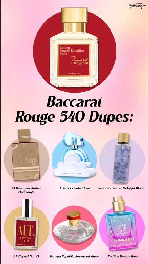 Baccarat rouge dupe. After I finally got to try Baccarat Rouge 540, I can confirm that Cloud is a really good dupe for Baccarat. They smell veryyyyyy similar. The only thing it’s missing is the slight woody note in Baccarat, as Cloud plays more on the sweet notes in BR. Most would not be able to tell the difference. 