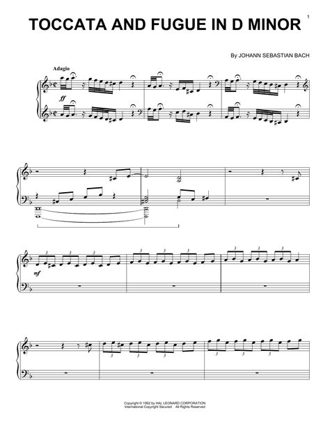 Bach toccata and fugue in d minor. Aug 23, 2015 ... The first 3 bars are in free rhythm. They don't establish any regular "beat", and the notation in bar 2 obviously does not add up to "one bar of... 