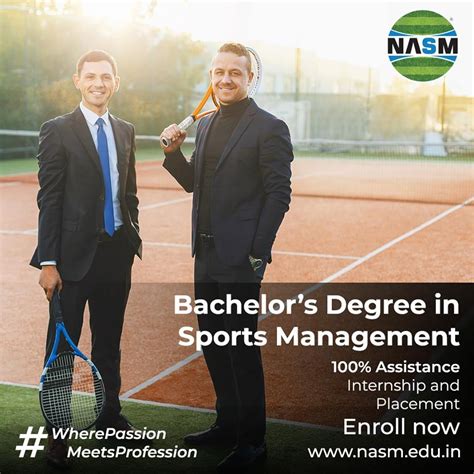 1. Earn Your Bachelor’s Degree. If you are aspiring to become a sports manager, the first step is to earn your bachelor’s degree. If the school you attend does offer a specialization in sports management or sports medicine, other useful majors you can choose include business administration, marketing, health, accounting, and business ...