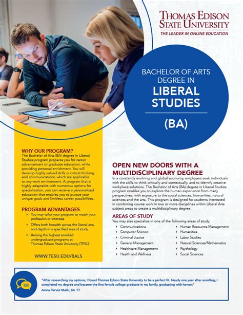 We offer both Bachelor of Arts (B.A.) and Bachelor of Science (B.S.) degrees in Liberal Studies. Our two required Liberal Studies courses (ILAS 2350 and .... 