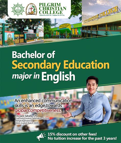 Bachelor of Secondary Education (BSE) major in: Biological Science: Social Studies English: Mathematics Filipino: Physical Science Values Education: Physical Education, Health, Music and Arts Bachelor of Elementary Education (BEE) major in: General: Pre-elem Bachelor of Science Environmental Science (BSES) major in: Resource …. 